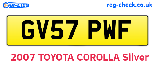 GV57PWF are the vehicle registration plates.