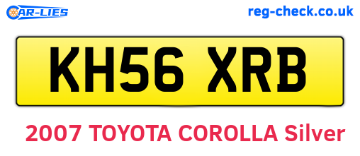 KH56XRB are the vehicle registration plates.