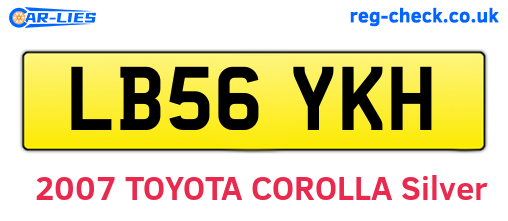 LB56YKH are the vehicle registration plates.