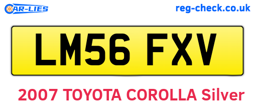 LM56FXV are the vehicle registration plates.