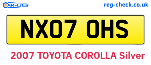 NX07OHS are the vehicle registration plates.