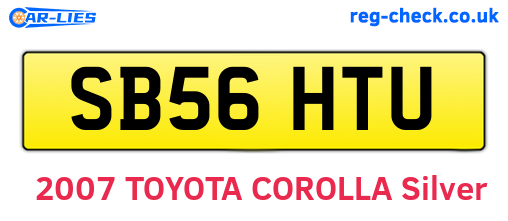 SB56HTU are the vehicle registration plates.
