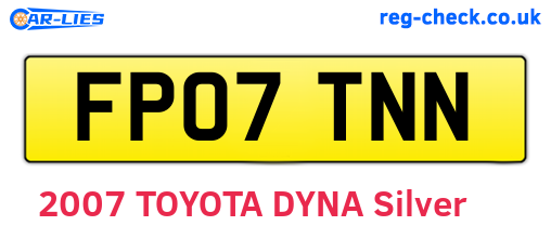FP07TNN are the vehicle registration plates.