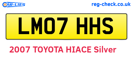 LM07HHS are the vehicle registration plates.