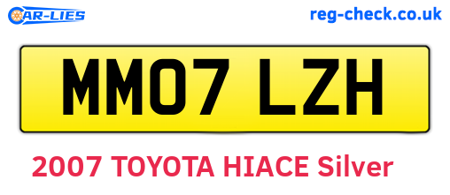 MM07LZH are the vehicle registration plates.