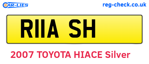 R11ASH are the vehicle registration plates.
