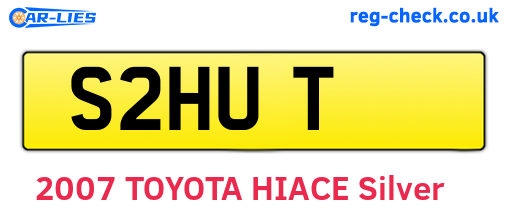 S2HUT are the vehicle registration plates.