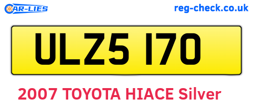 ULZ5170 are the vehicle registration plates.