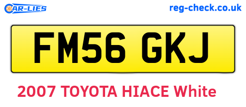 FM56GKJ are the vehicle registration plates.