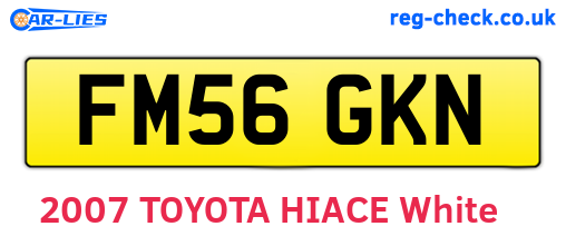 FM56GKN are the vehicle registration plates.