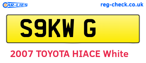 S9KWG are the vehicle registration plates.