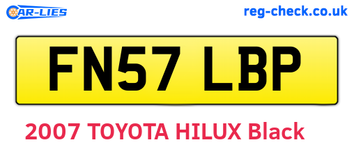 FN57LBP are the vehicle registration plates.