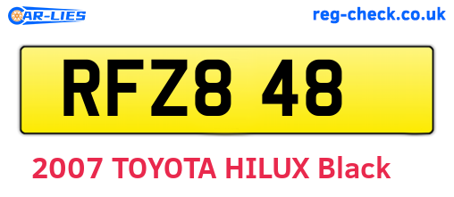 RFZ848 are the vehicle registration plates.