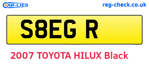 S8EGR are the vehicle registration plates.