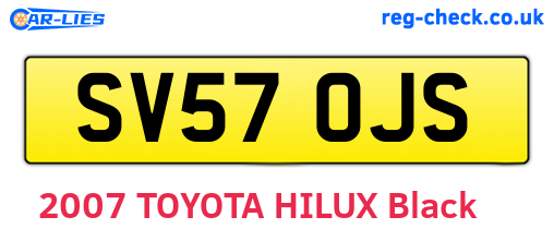 SV57OJS are the vehicle registration plates.