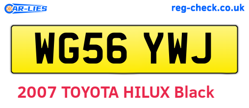 WG56YWJ are the vehicle registration plates.