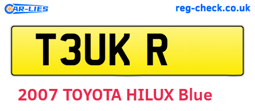 T3UKR are the vehicle registration plates.