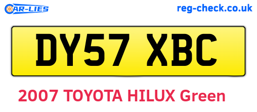 DY57XBC are the vehicle registration plates.