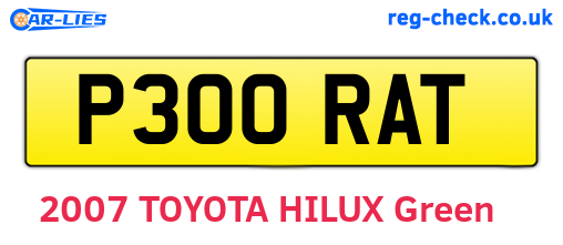 P300RAT are the vehicle registration plates.