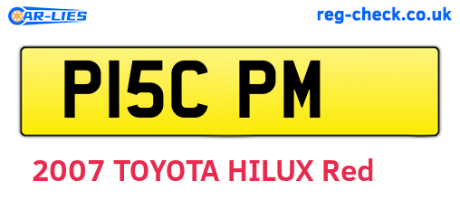 P15CPM are the vehicle registration plates.