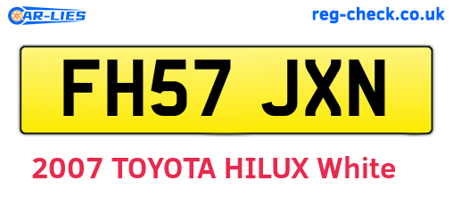 FH57JXN are the vehicle registration plates.