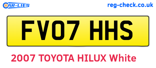 FV07HHS are the vehicle registration plates.
