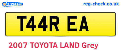 T44REA are the vehicle registration plates.