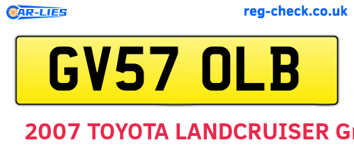 GV57OLB are the vehicle registration plates.