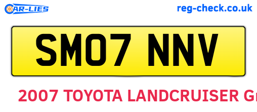 SM07NNV are the vehicle registration plates.