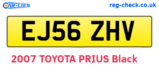 EJ56ZHV are the vehicle registration plates.