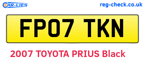 FP07TKN are the vehicle registration plates.