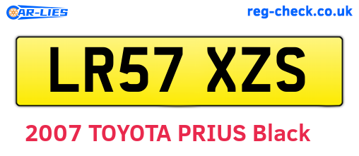 LR57XZS are the vehicle registration plates.