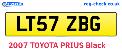 LT57ZBG are the vehicle registration plates.