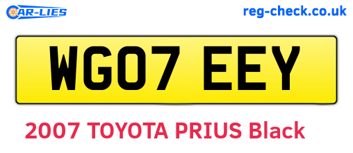 WG07EEY are the vehicle registration plates.