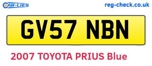 GV57NBN are the vehicle registration plates.