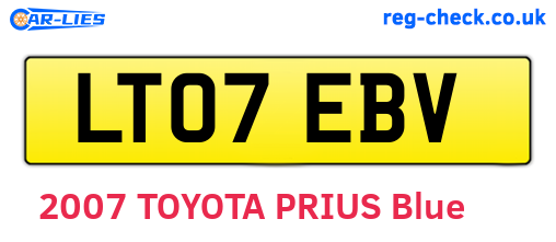 LT07EBV are the vehicle registration plates.