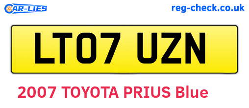 LT07UZN are the vehicle registration plates.