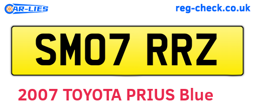 SM07RRZ are the vehicle registration plates.