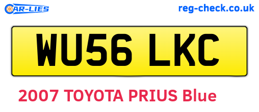 WU56LKC are the vehicle registration plates.