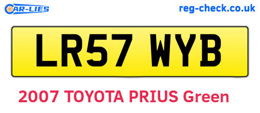 LR57WYB are the vehicle registration plates.