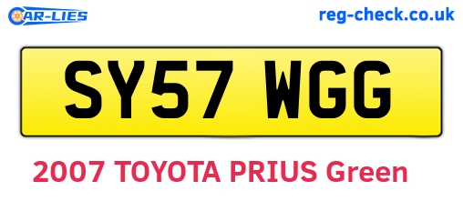 SY57WGG are the vehicle registration plates.