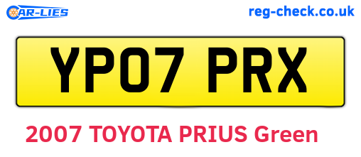 YP07PRX are the vehicle registration plates.