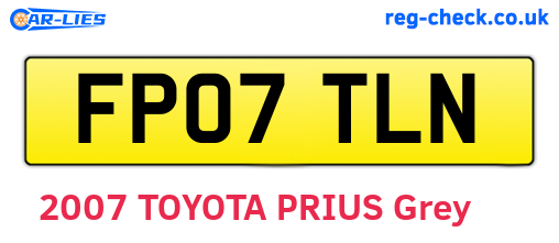 FP07TLN are the vehicle registration plates.