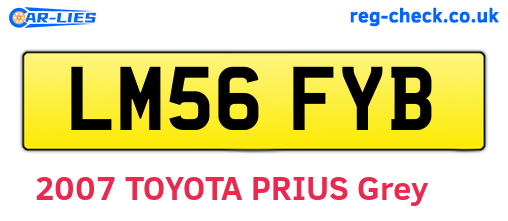 LM56FYB are the vehicle registration plates.