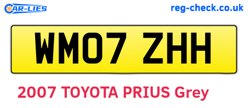 WM07ZHH are the vehicle registration plates.