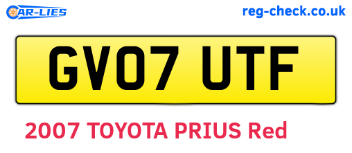 GV07UTF are the vehicle registration plates.
