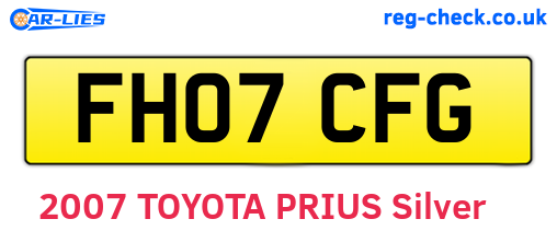 FH07CFG are the vehicle registration plates.