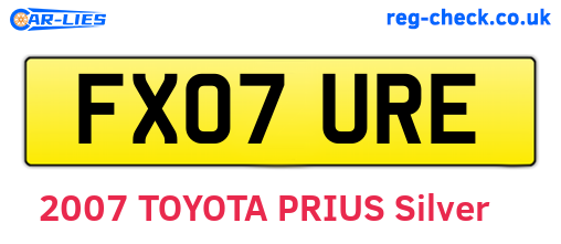 FX07URE are the vehicle registration plates.