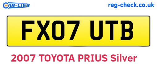 FX07UTB are the vehicle registration plates.