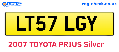 LT57LGY are the vehicle registration plates.